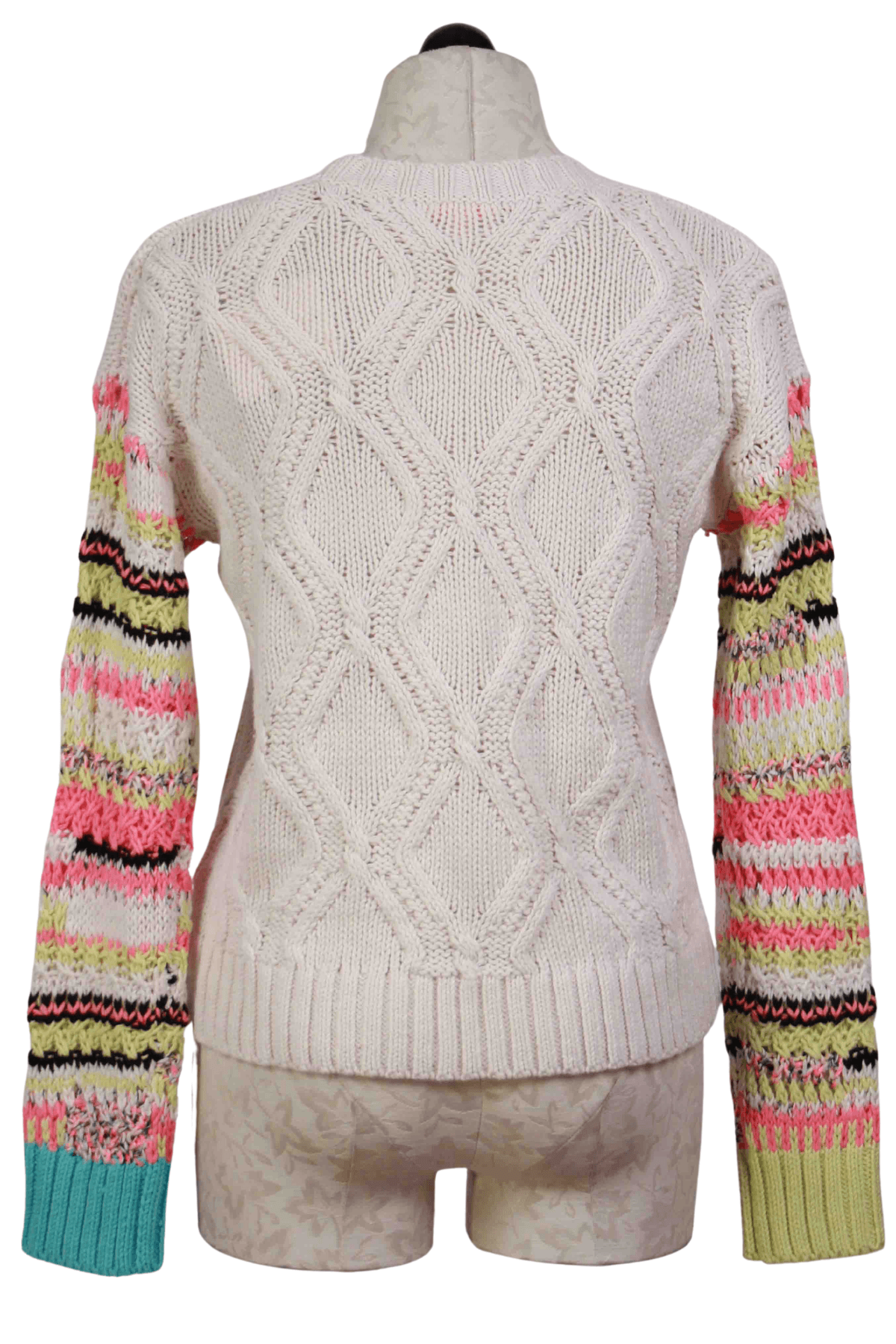 back view of snow Knit Wit Sweater by Lisa Todd