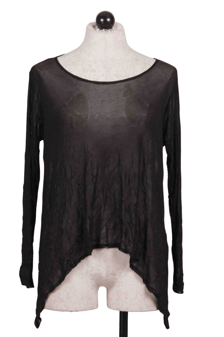 Long Sleeve Black Mesh Topper by Reina Lee