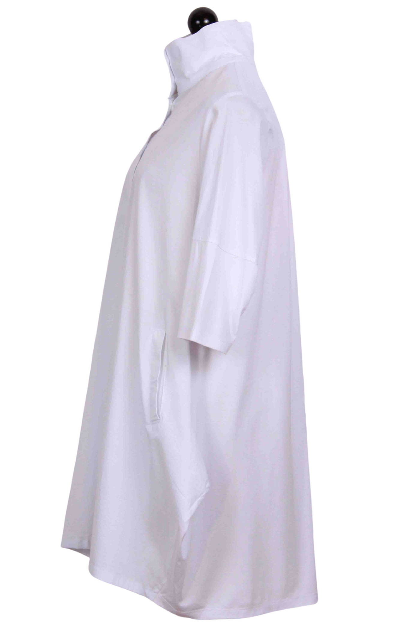 side view of white Piper Tunic by Kozan 