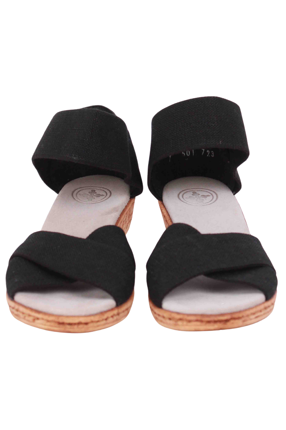 Black Linen Peachtree Sandal by Charleston Shoe Company