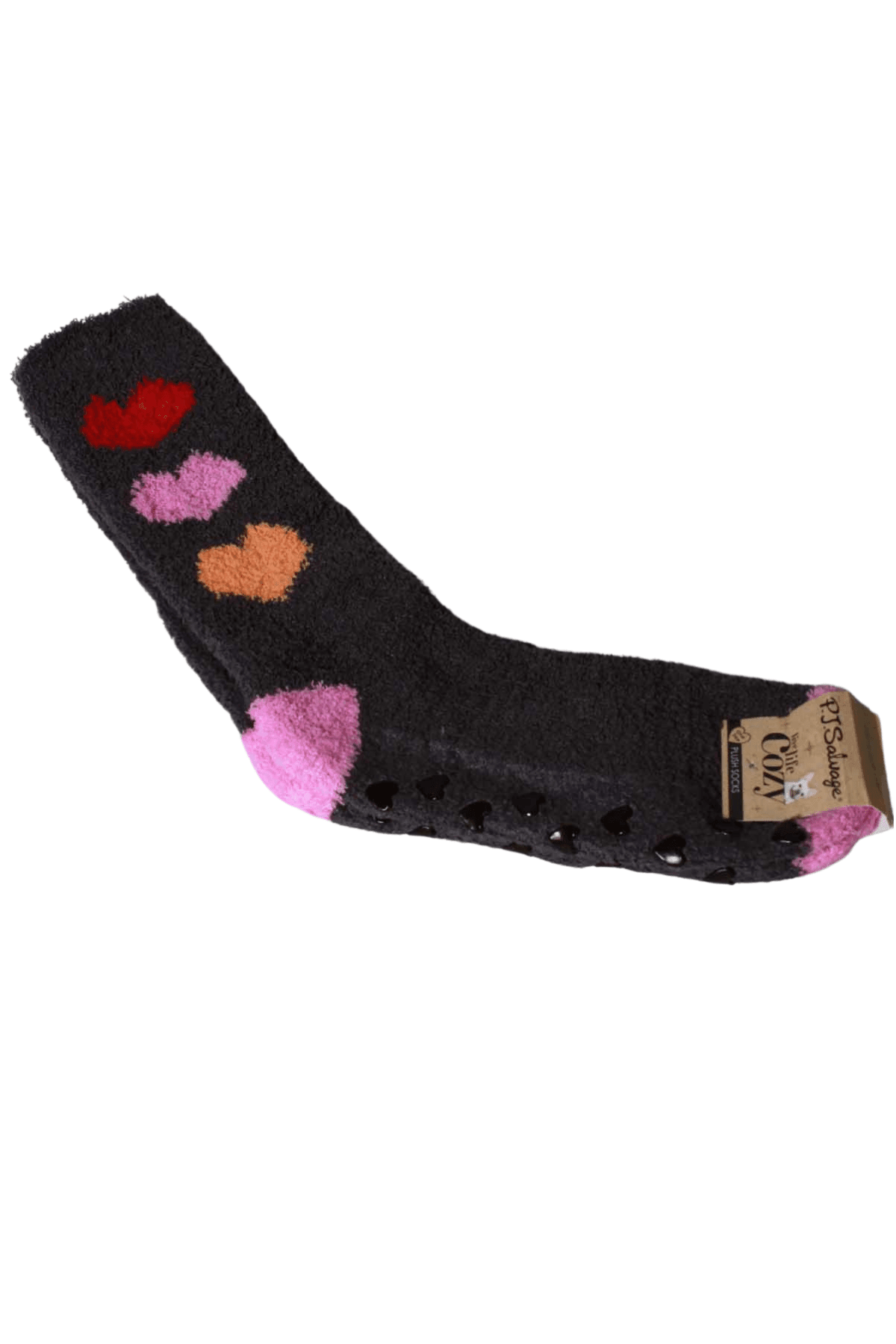  Cozy Fun Heart Socks by PJ Salvage with three colors of hearts down the sides
