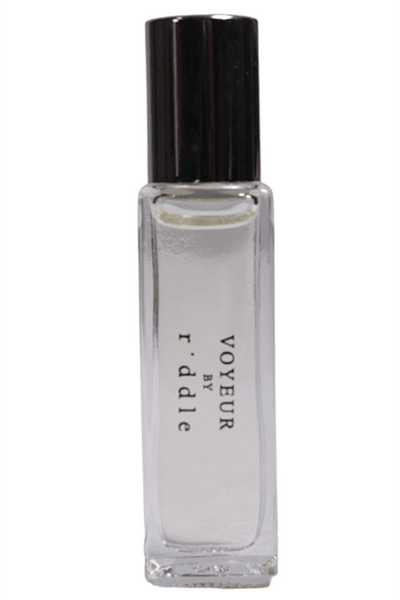 Riddle Oil Voyeur Fragrance of Roll-on concentrated high-quality Fragrance Oil in a glass bottle with stainless roll-on ball