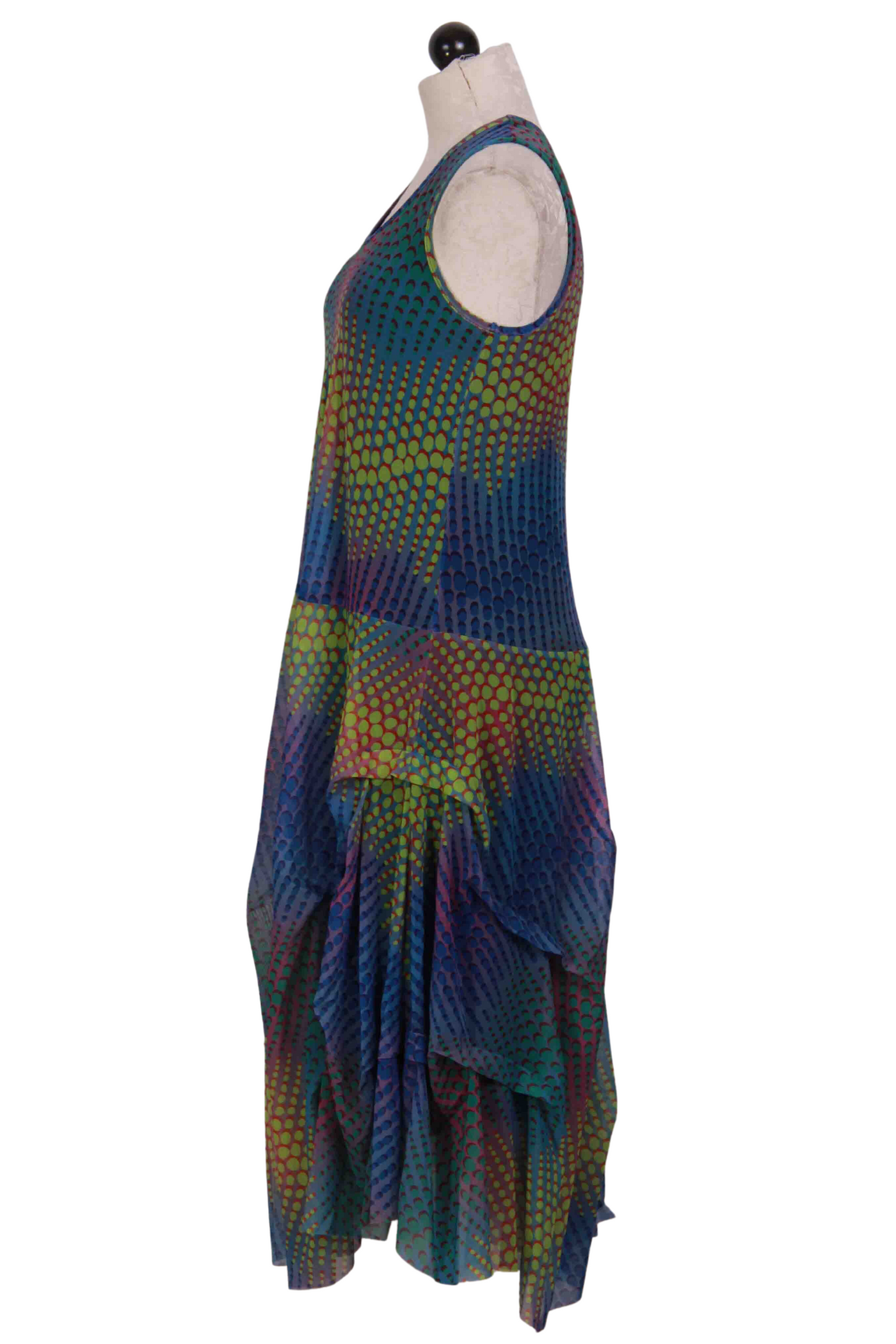 side view of Multicolor Melody Print Martha Dress by Kozan