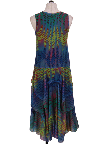 back view of Multicolor Melody Print Martha Dress by Kozan