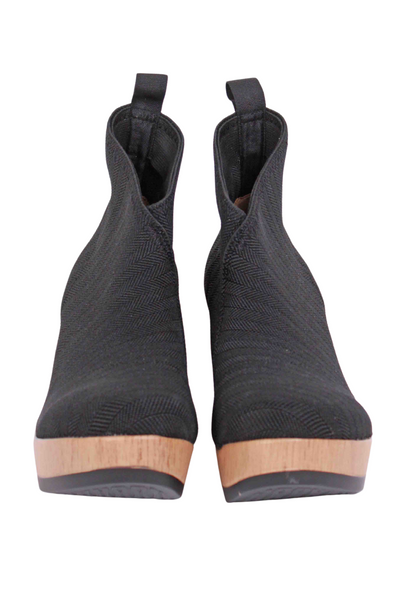Black Herringbone Sumter Boot by Charleston Shoes