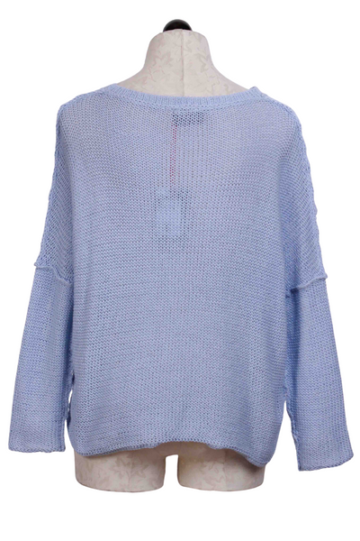 back view of Blue Wisp Charlotte Crew Cotton Sweater by Wooden Ships