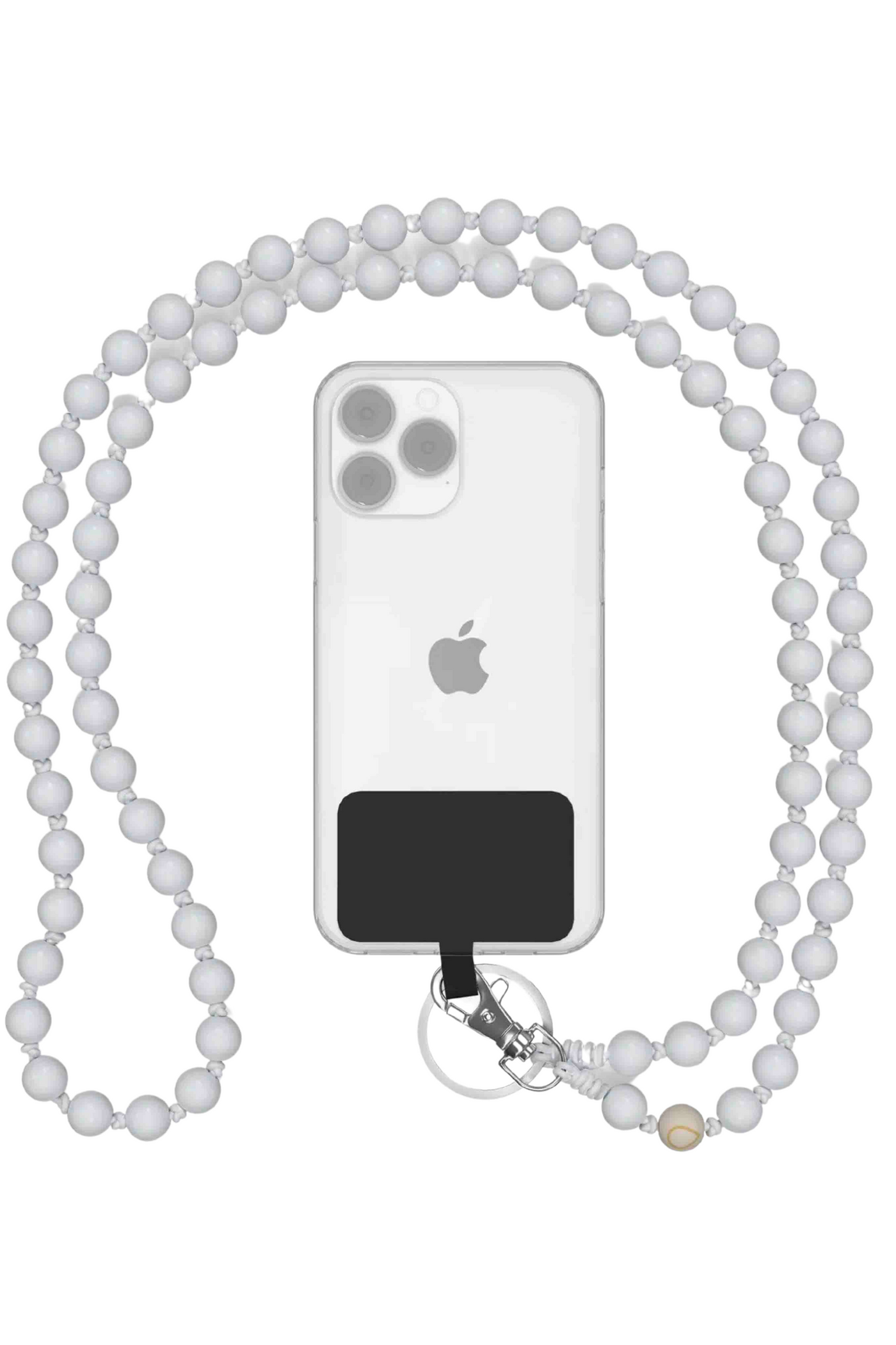White Beach Beaded CellPhone Chain by Dropletsy
