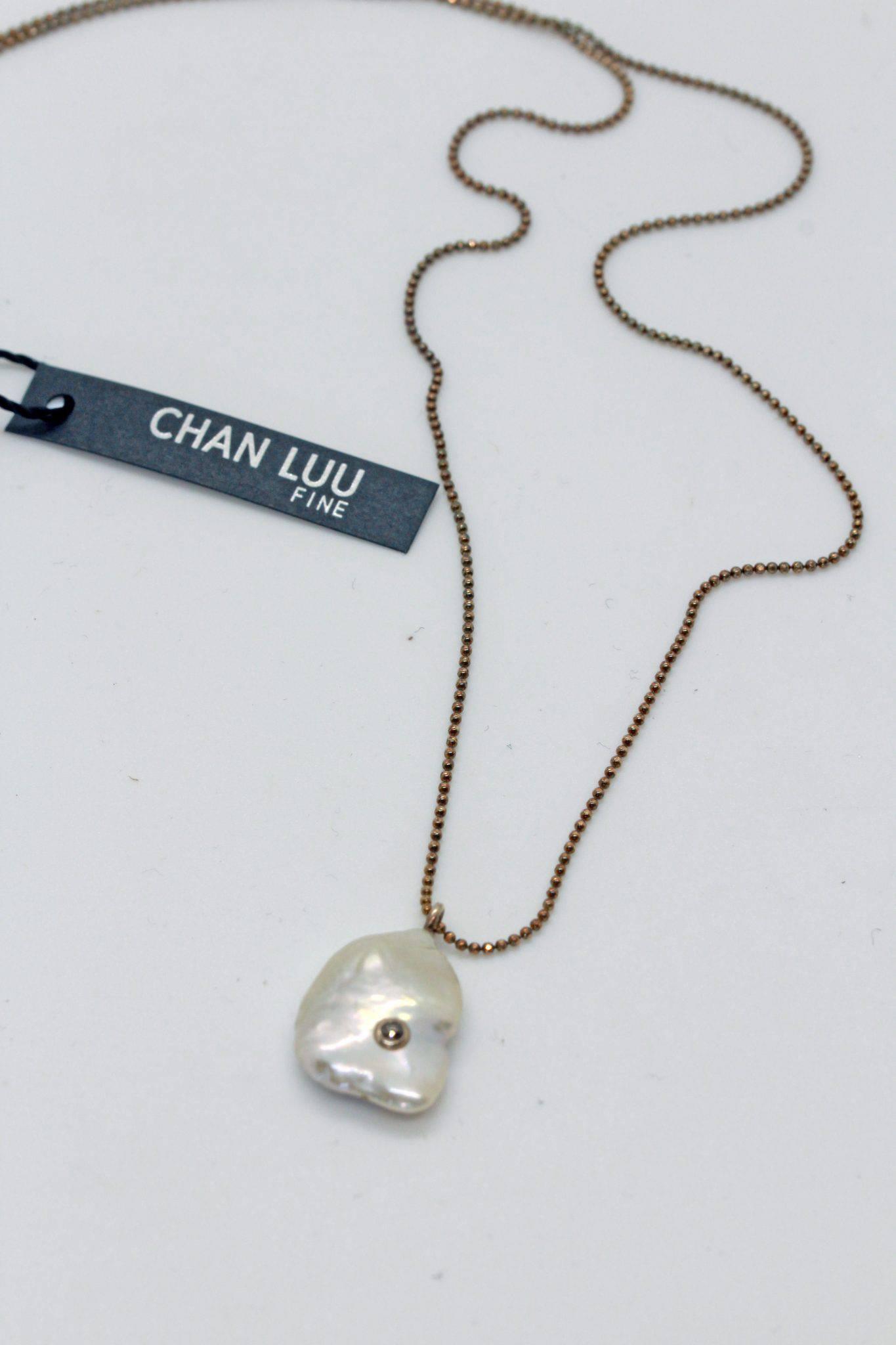 Chan Luu Sterling Silver Necklace White Pearl NSF-13054 - Inspire Me