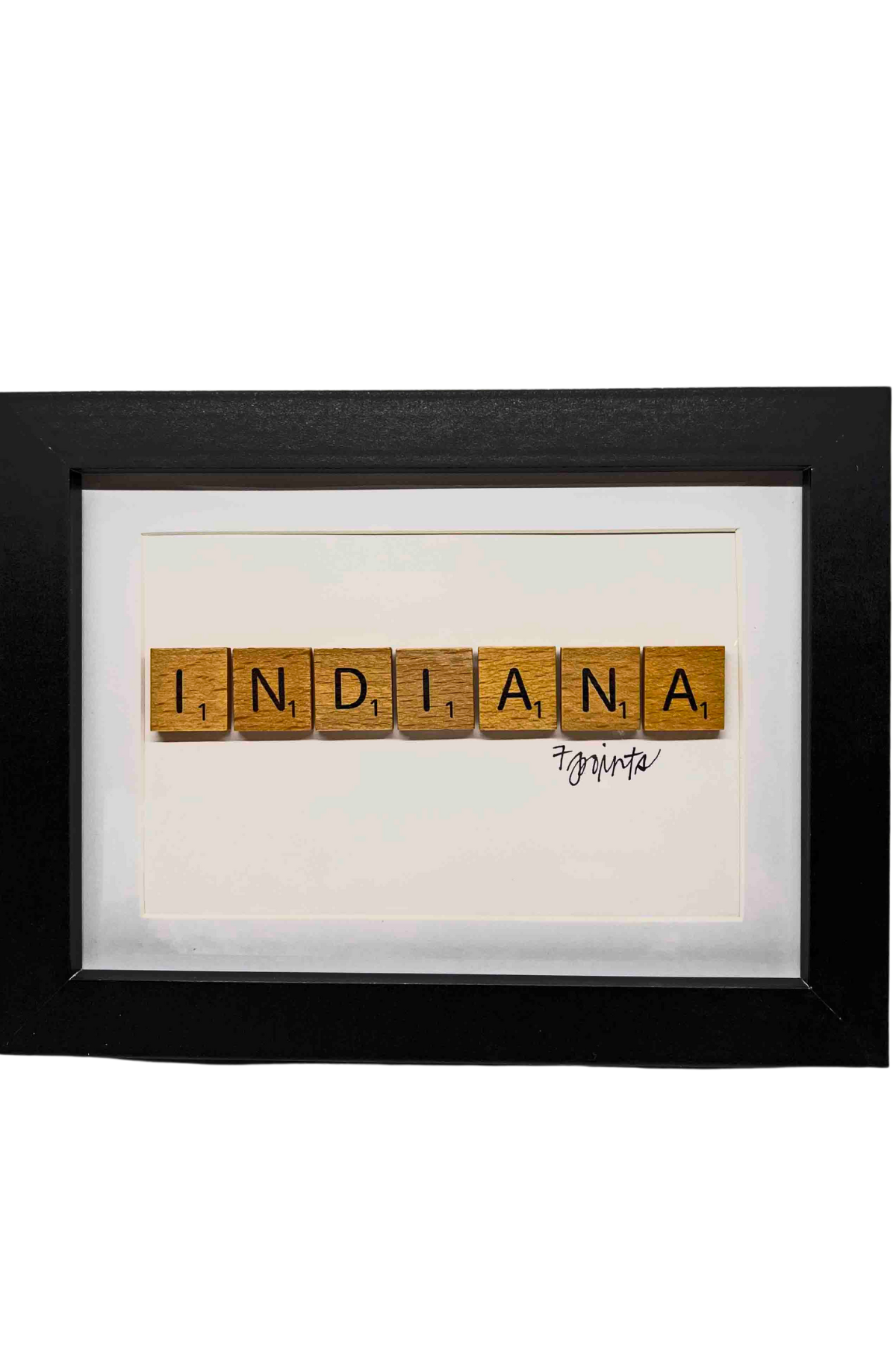 Indiana Scrabble Word Frame by Wordz in Framez